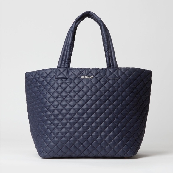 MZ Wallace Handbags - MZ Wallace Dark Blue Quilted Tote